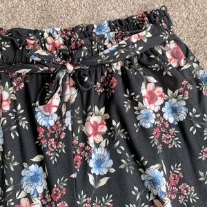 Insta girl flower wide leg pants